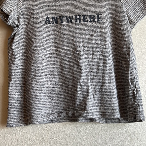 Madewell Hemp/Cotton Blend Striped "Anywhere" Printed Tee Size Medium - Picture 4 of 6